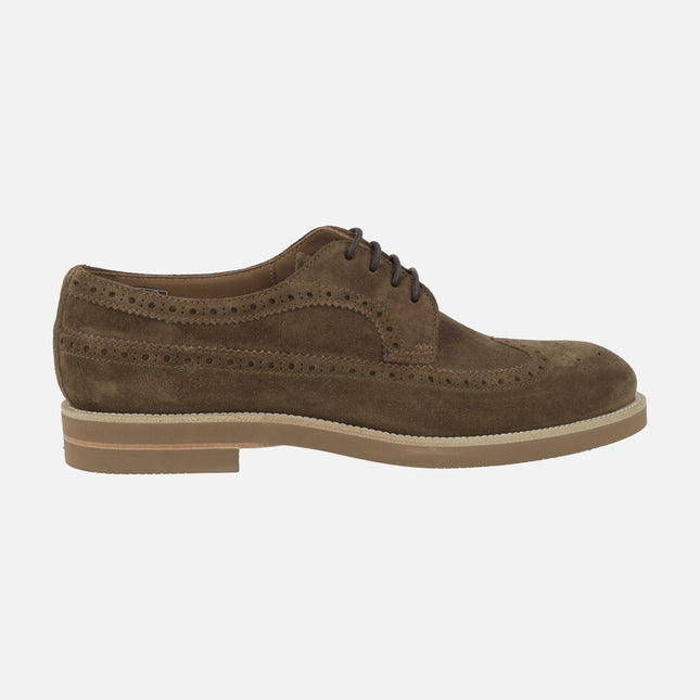 Niza brown suede shoes with laces