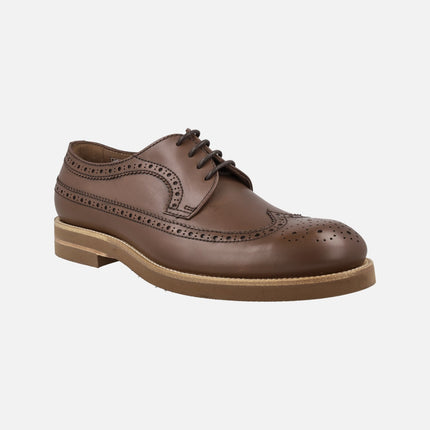 Niza shoes in brown leather with laces