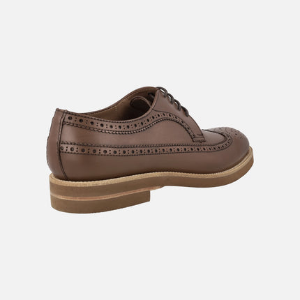 Niza shoes in brown leather with laces