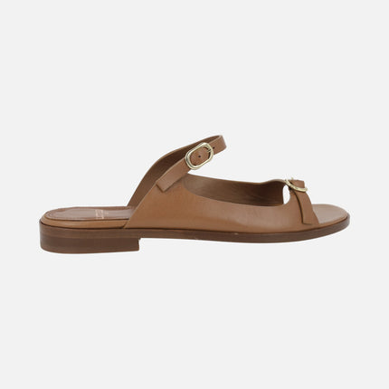 Nylo flat buckled leather sandals