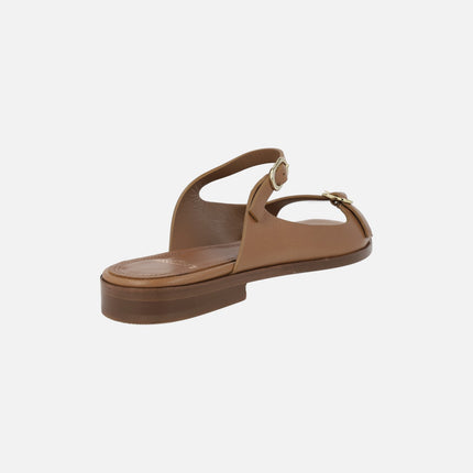 Nylo flat buckled leather sandals
