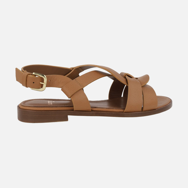 Nylo Sandals in Leather with heel strip