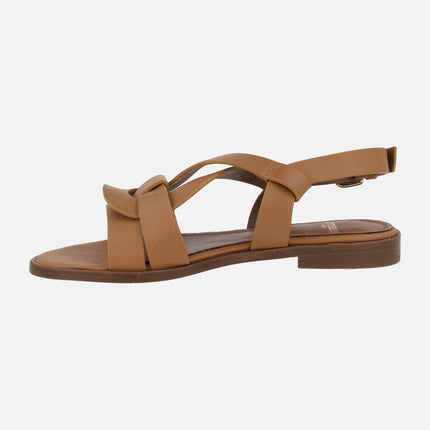 Nylo Sandals in Leather with heel strip