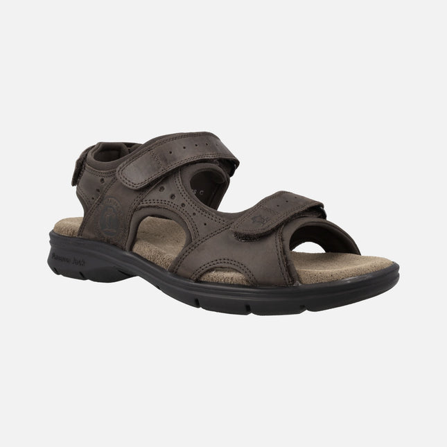 Panama jack Salton Basics Brown leather men's sandals