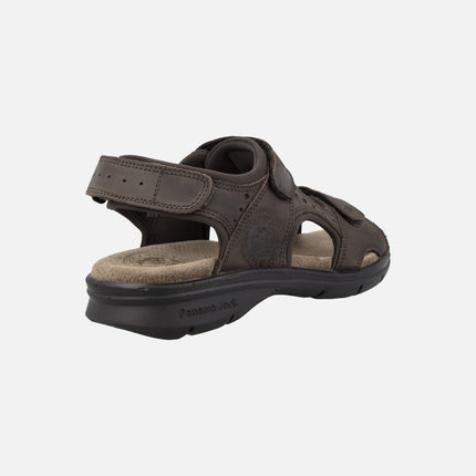 Panama jack Salton Basics Brown leather men's sandals