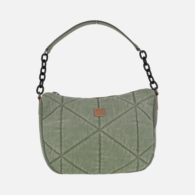 Pepe Moll bags in denim fabric with shoulder handle and bandit