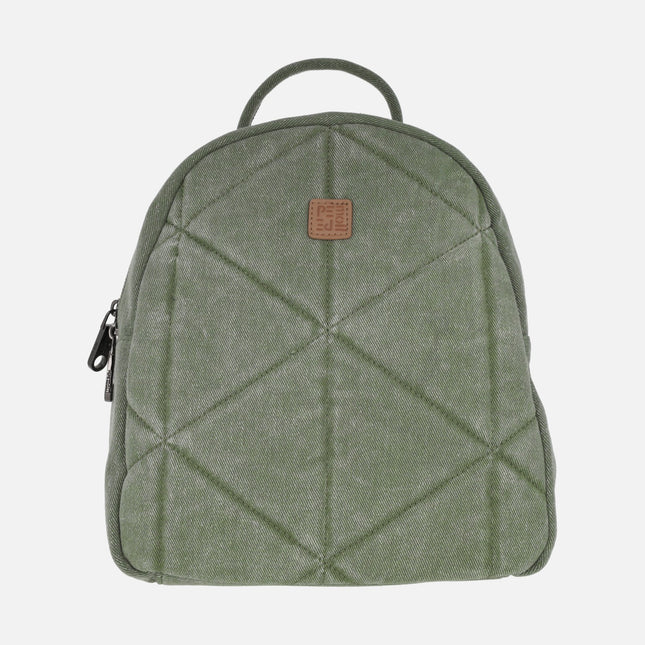 Pepe moll backpacks in green denim fabric