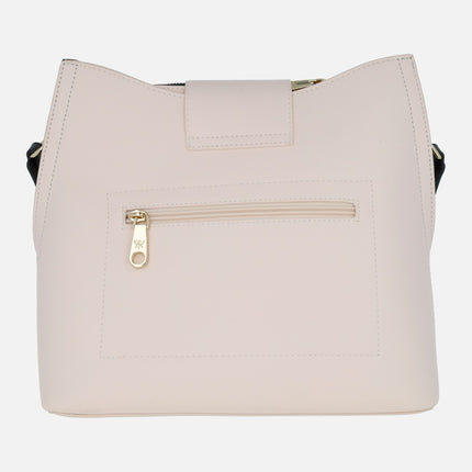 PEPE MOLL shoulder bags with a flap in combined Black - off white
