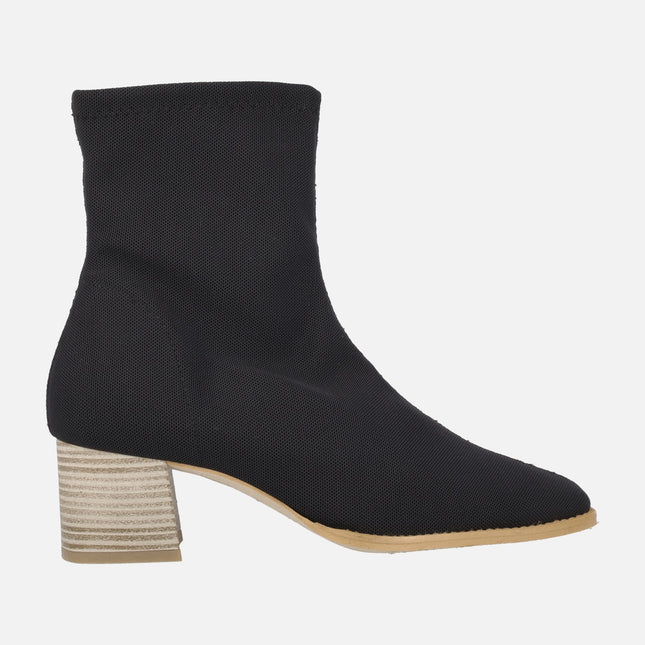 Heeled lycra Ankle Boots by Miss Elastic