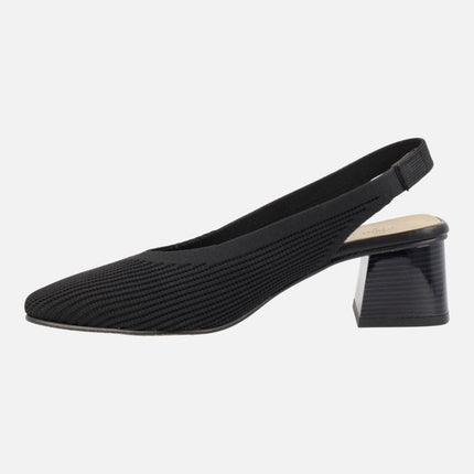 Open heel shoes in lycra fabric by miss elastic