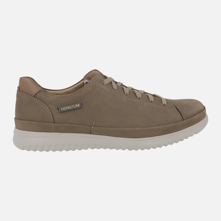 Men's Sports with Laces in Nubuck Taupe