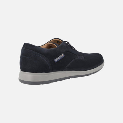 Men's shoes with laces in blue