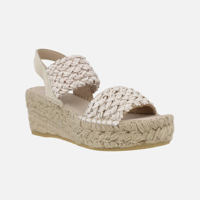 Juncal Aguirre espadrilles with two braided raffia strips