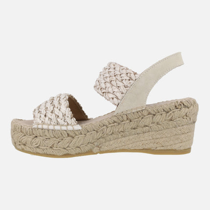 Juncal Aguirre espadrilles with two braided raffia strips