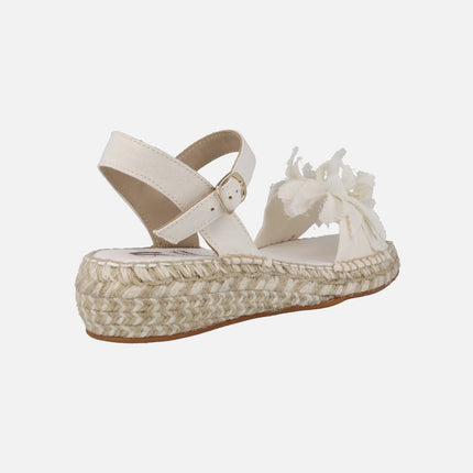 Low espadrilles with flower detail