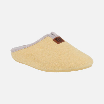 House slippers for women in fabric towel