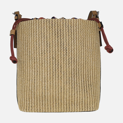 Edna shoulder bags in raffia fabric