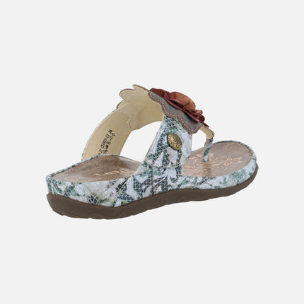Finger sandals with liloo flower 21 gray