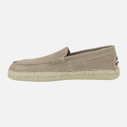Yute men's Moccasins in Taupe suede