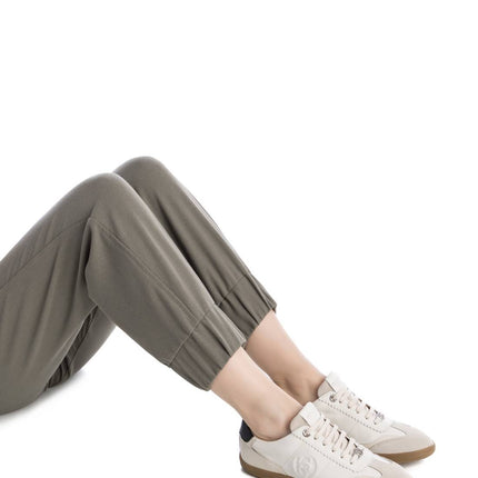 Zapatillas deportivas de piel con cordones en combinado hielo