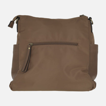 Bolsos Carmela en combinado de serraje y tejido