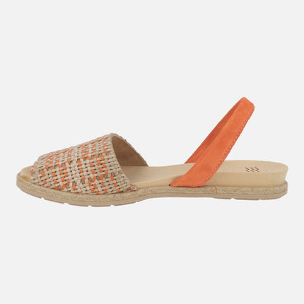 CASTELL DORA YUTE ORANge braided sandals