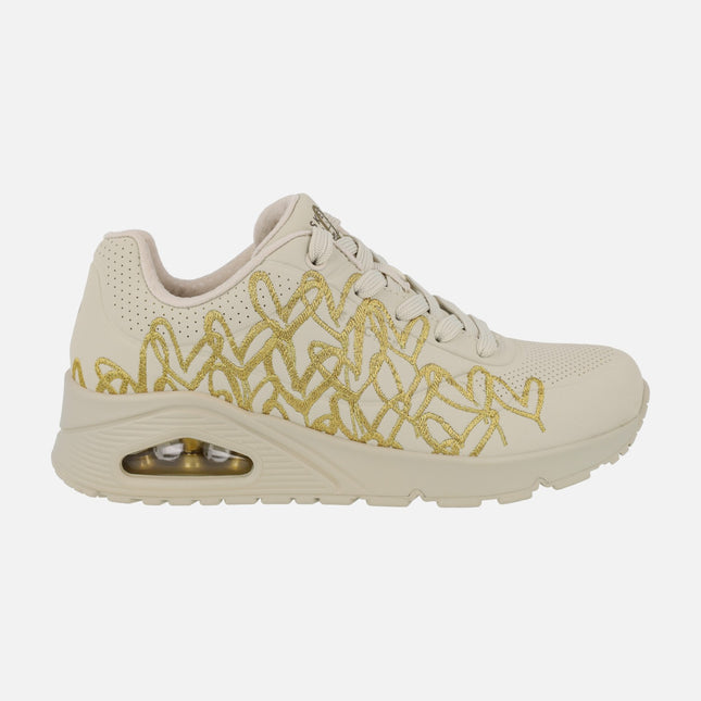 Zapatillas deportivas con cámara de aire Skechers Uno Golden Heart