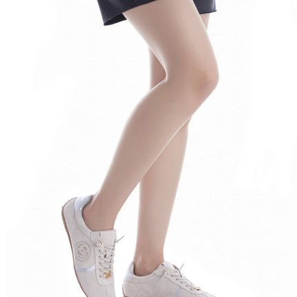 Zapatillas deportivas bajas en serraje hielo con cordones elásticos