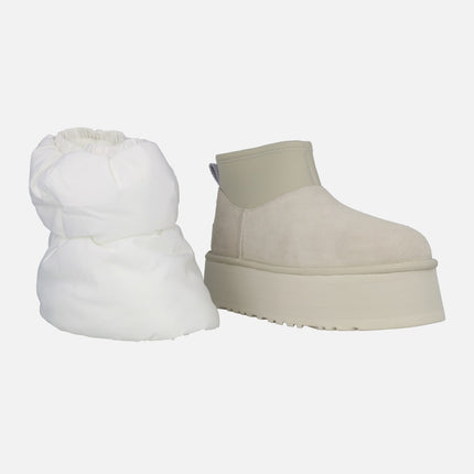 Botas UGG Classic Mini Dipper Puffer white ceramic