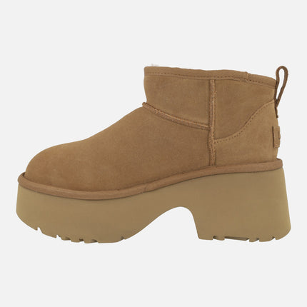 UGG Classic Ultra Mini New Heights Heeled Ankle Boots