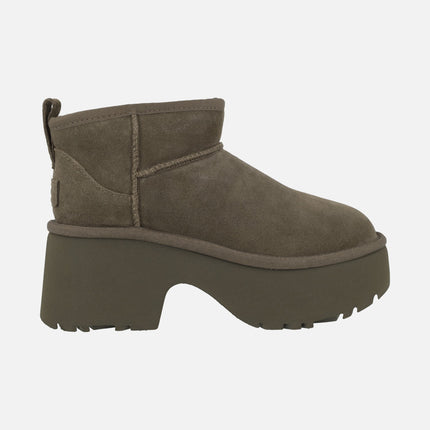 UGG Classic Ultra Mini New Heights Heeled Ankle Boots