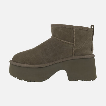 UGG Classic Ultra Mini New Heights Heeled Ankle Boots