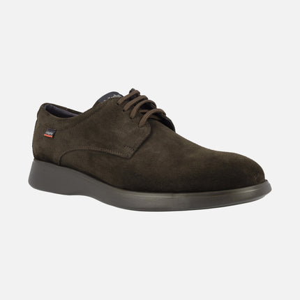 Men's Lace-up Shoes in Brown suede with Extra Light sole