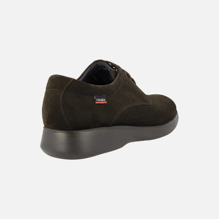 Men's Lace-up Shoes in Brown suede with Extra Light sole