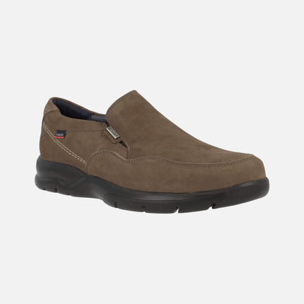 Taupe Nubuck moccasins with Wateradapt membrane