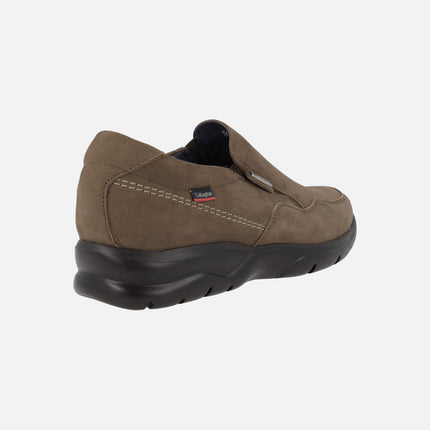 Taupe Nubuck moccasins with Wateradapt membrane