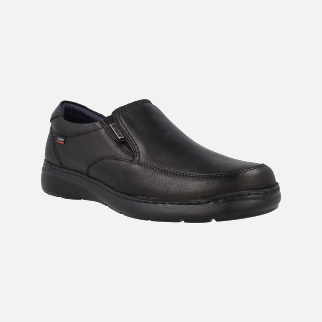 Black leather moccasins with Wateradapt membrane