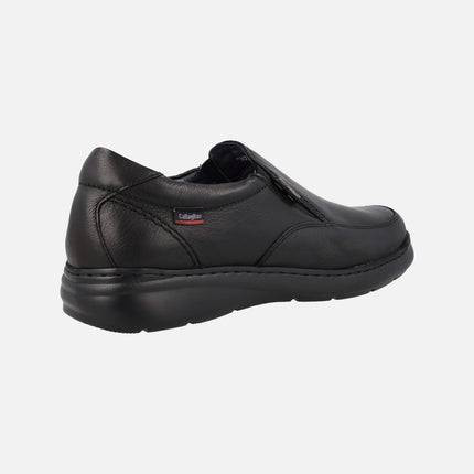 Black leather moccasins with Wateradapt membrane