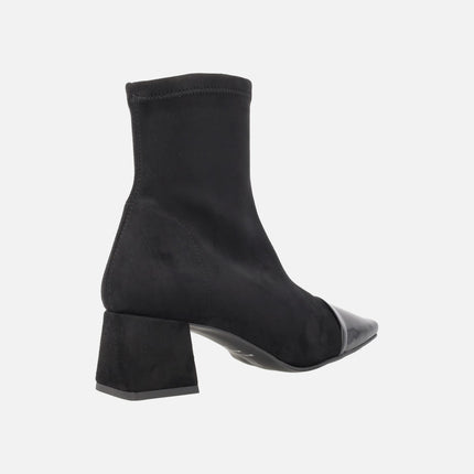 Water Repellent elastic fabric booties with a sharp toe Laura