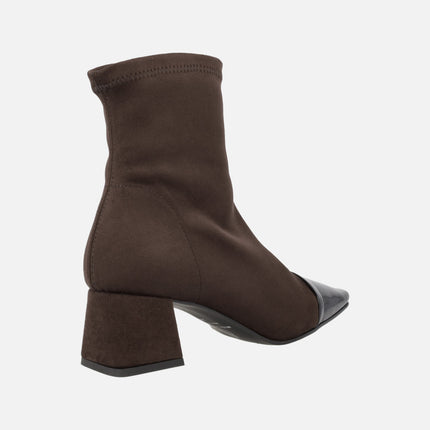 Water Repellent elastic fabric booties with a sharp toe Laura