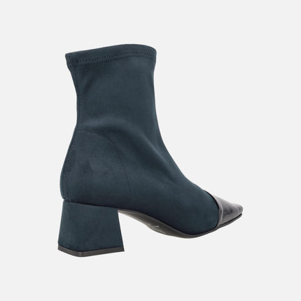 Water Repellent elastic fabric booties with a sharp toe Laura