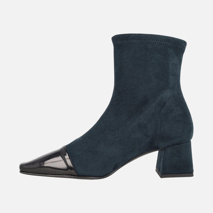 Water Repellent elastic fabric booties with a sharp toe Laura