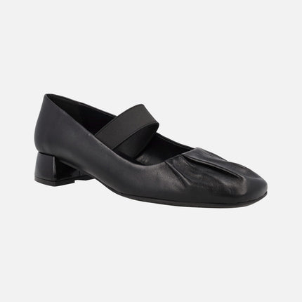 Palmerston heeled ballerinas with elastic to the instep