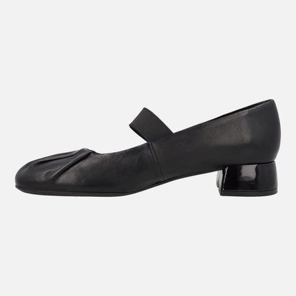 Palmerston heeled ballerinas with elastic to the instep