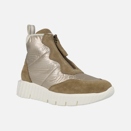 Kolding Sports booties in metallic fabric with zipper