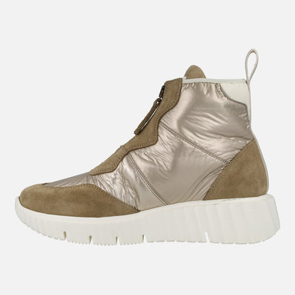 Kolding Sports booties in metallic fabric with zipper