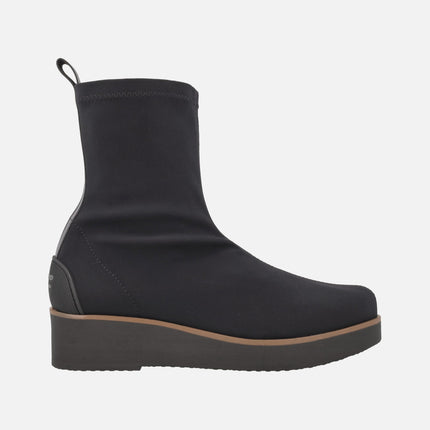 Burano boots in black elastic fabric