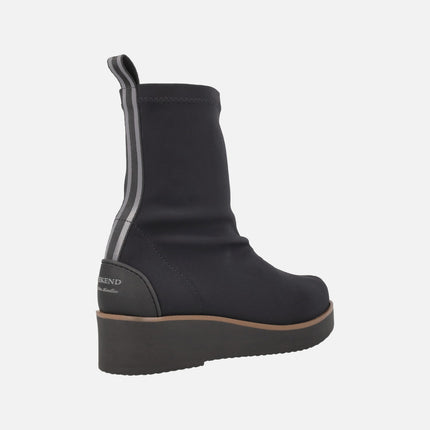 Burano boots in black elastic fabric