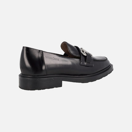 Mocasines de piel Wonders con adorno metálico