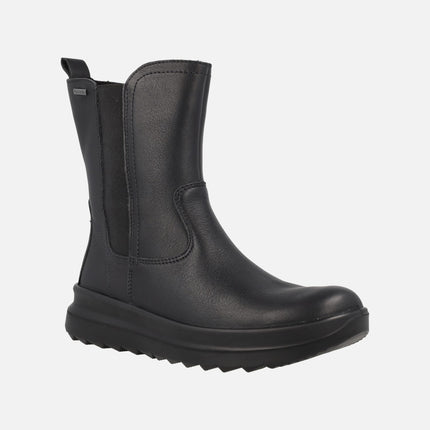 Botas bajas en piel negra con membrana Gore-tex